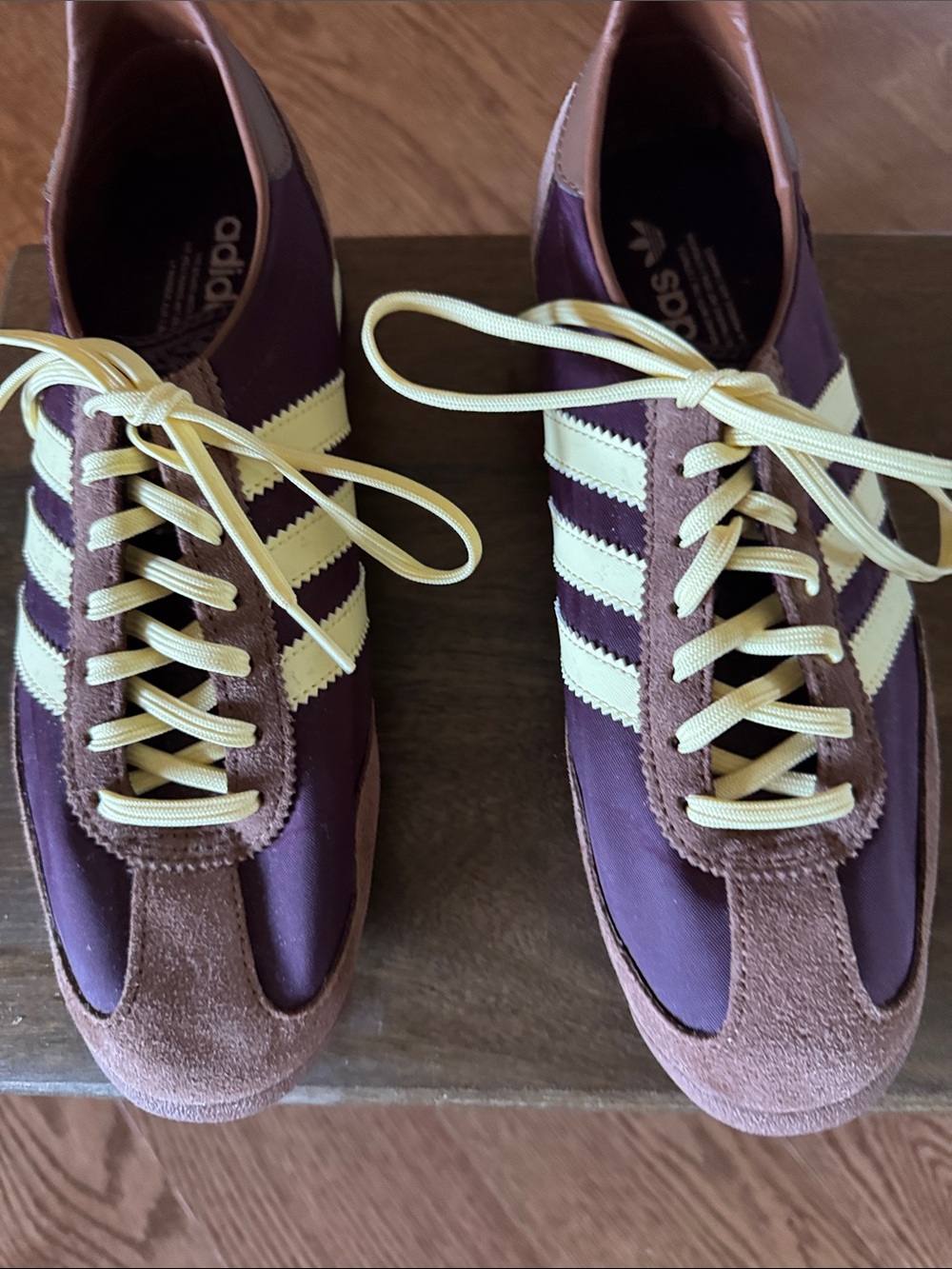 adidas Purple & Cream Retro Samba Sneakers